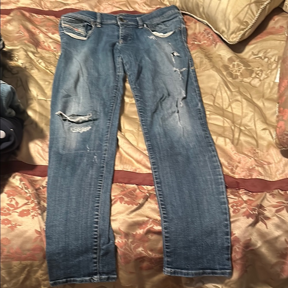 Diesel Distressed Blue Jeans
